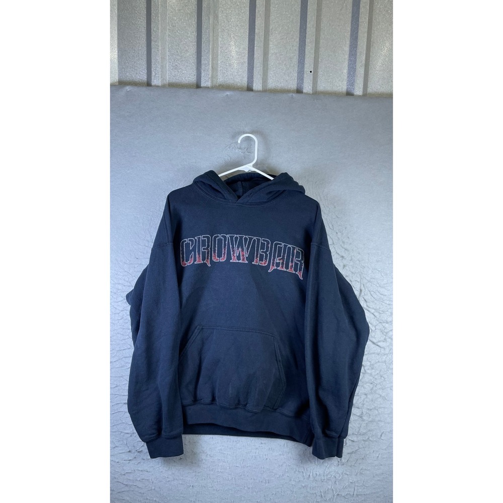 Gildan Crowbar Hoodie Mens L Black Good Sever The Wicked Hand Band Sludge Metal